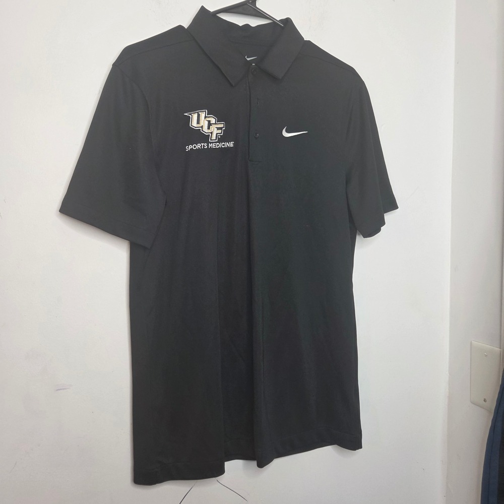 Nike Dri-FIT UCF Knights Sports Medicine Polo Shirt Mens Medium Black Short Slv